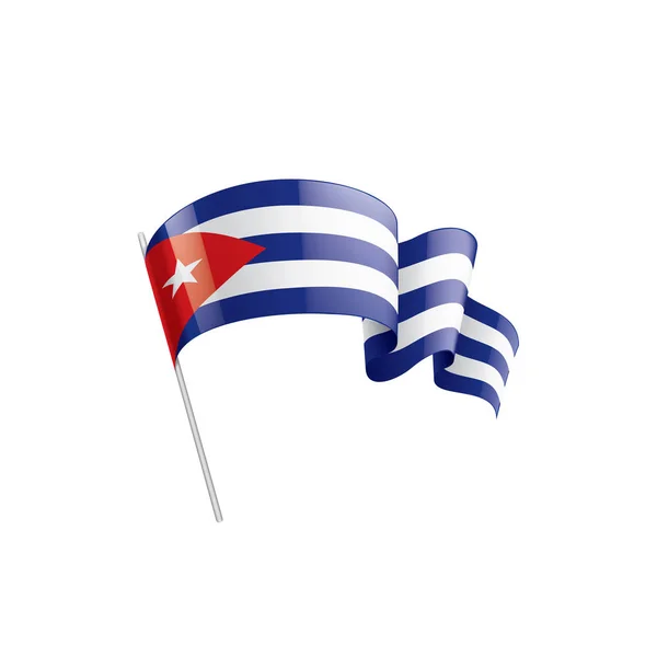 Drapeau de Cuba, illustration vectorielle sur fond blanc — Image vectorielle