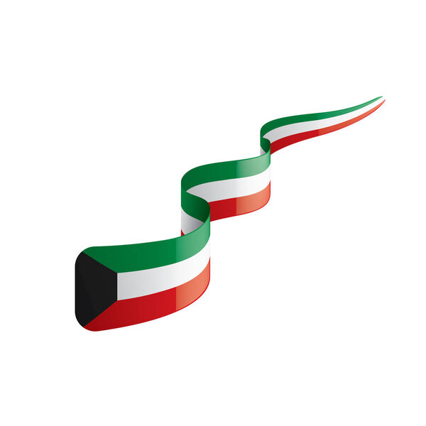 Kuwait flag, vector illustration on a white background