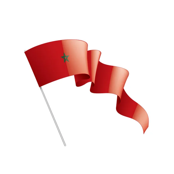 Прапор "morocco", малюнок на білому тлі. — стоковий вектор
