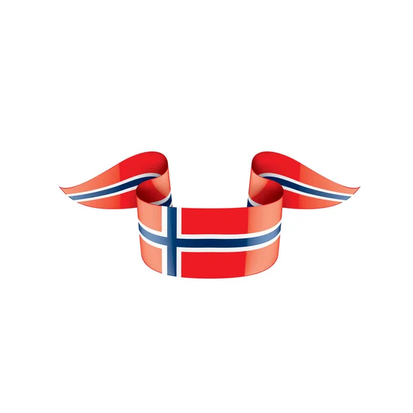 Norway flag, vector illustration on a white background — Stock Vector