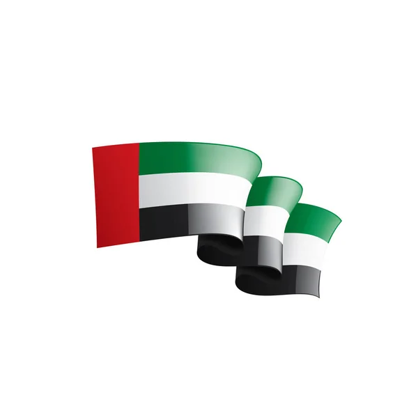 Drapeau des Émirats arabes unis, illustration vectorielle sur fond blanc — Image vectorielle