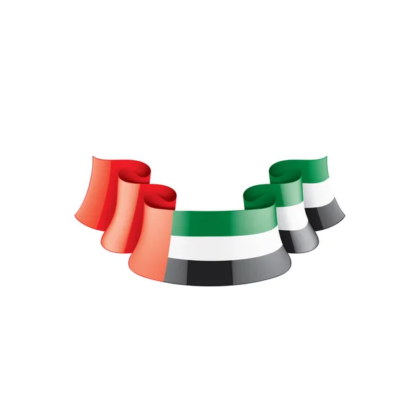 Birleşik Arap Emirlikleri bayrağı, beyaz bir arka plan üzerinde vektör çizim — Stok Vektör