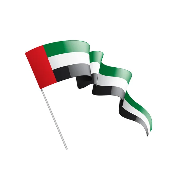 United Arab Emirates flag, vector illustration on a white background — Stock Vector