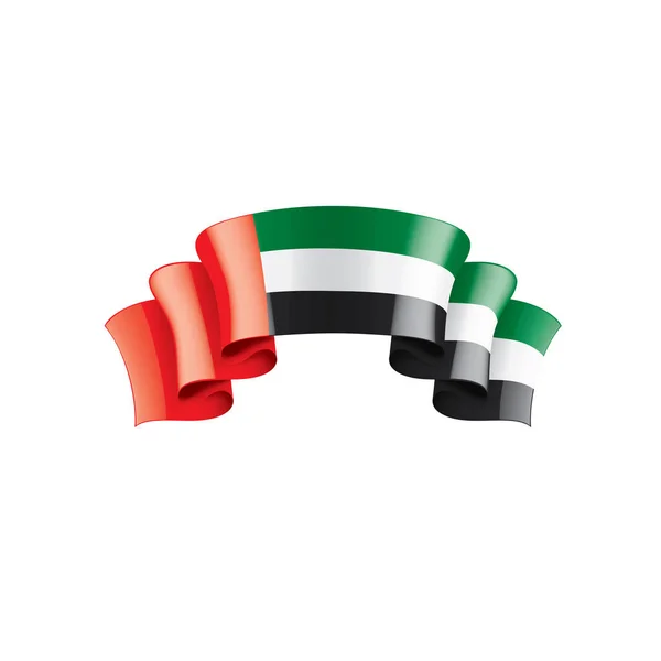 Флаг ОАЭ, векторная иллюстрация на белом фоне — стоковый вектор