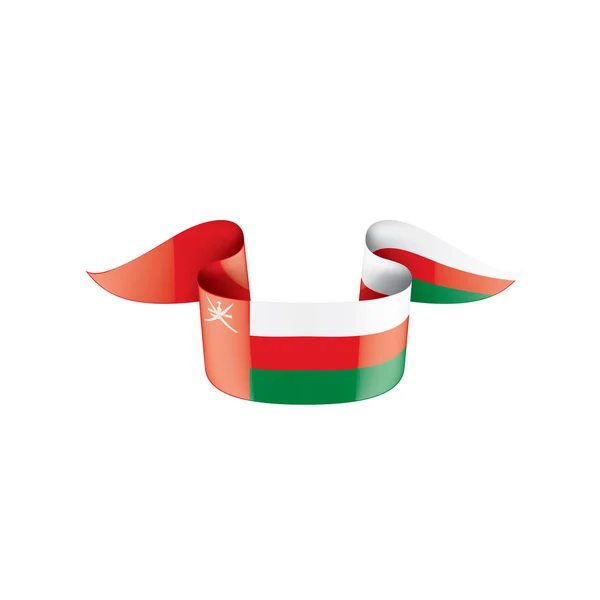 Oman flag, vector illustration on a white background — Stock Vector