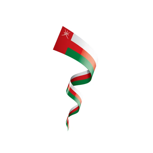 Omán zászló, egy fehér háttér vektor illusztráció — Stock Vector