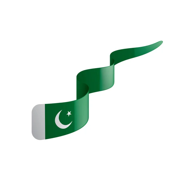 Bandiera Pakistan, illustrazione vettoriale su sfondo bianco — Vettoriale Stock