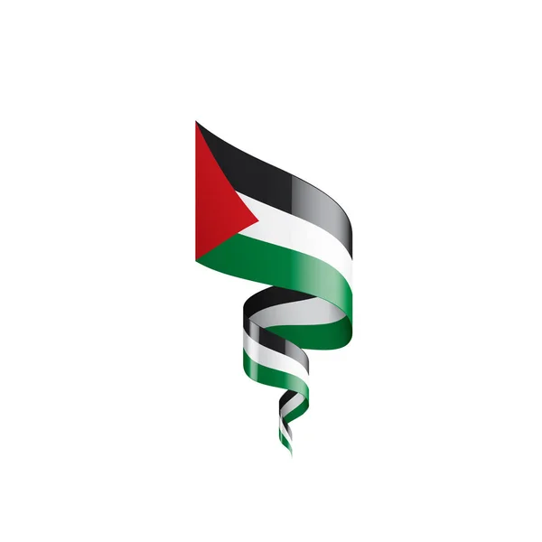 Bandera de Palestina, ilustración vectorial sobre fondo blanco — Vector de stock