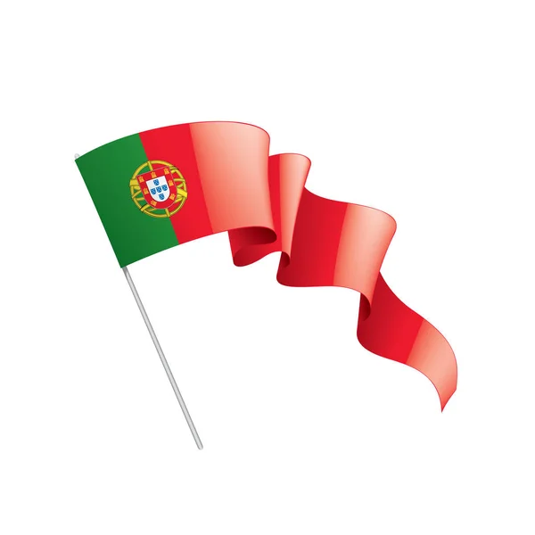 Vlag van Portugal, vectorillustratie op een witte achtergrond — Stockvector