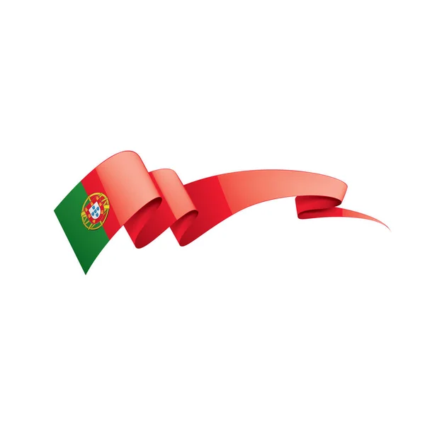 Bandera de Portugal, ilustración vectorial sobre fondo blanco — Vector de stock