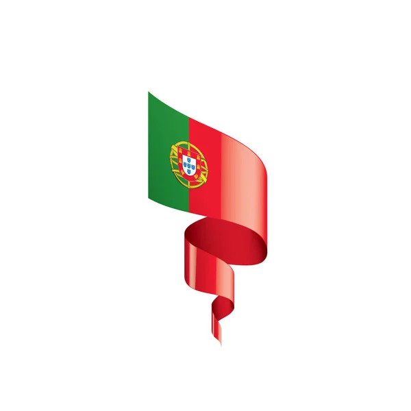Portugal flag, vector illustration on a white background — Stock Vector