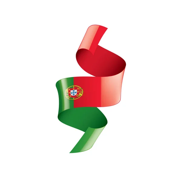 Флаг Португалии, векторная иллюстрация на белом фоне — стоковый вектор