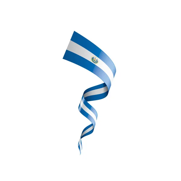 Salvador National Flag Vector Illustration White Background — Stock Vector