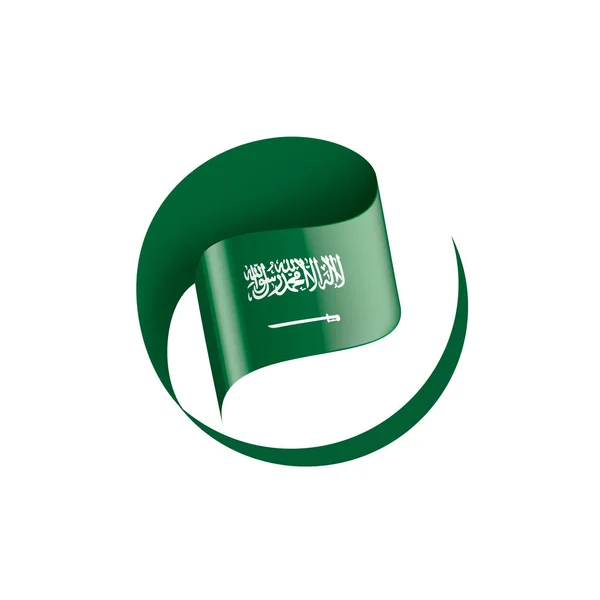 Saudi Arabia flag, vector illustration on a white background — Stock Vector