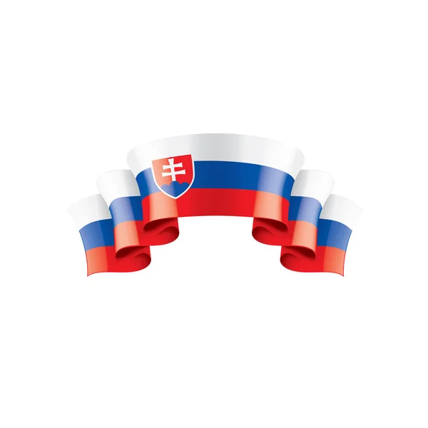 Slovakia flag, vector illustration on a white background — Stock Vector