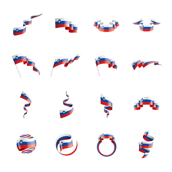 Σημαία Σλοβενίας, εικονογράφηση διάνυσμα σε λευκό φόντο — Διανυσματικό Αρχείο