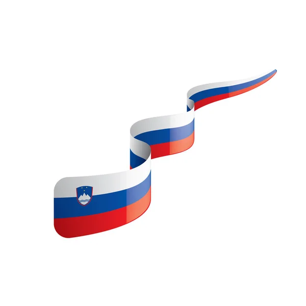 Slovenia bandiera, illustrazione vettoriale su sfondo bianco — Vettoriale Stock