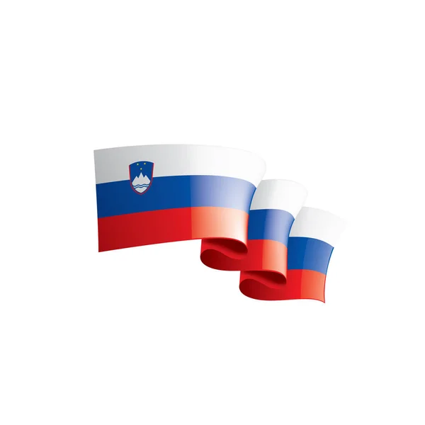 Slovenia flag, vector illustration on a white background — Stock Vector