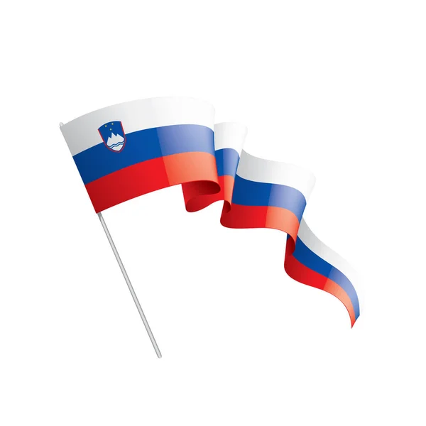 Slovenia flag, vector illustration on a white background — Stock Vector