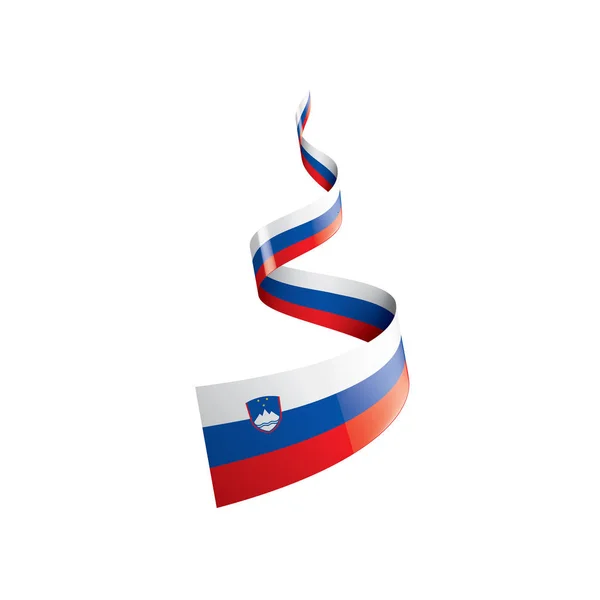 Slovenya bayrağı, beyaz bir arka plan üzerinde vektör çizim — Stok Vektör