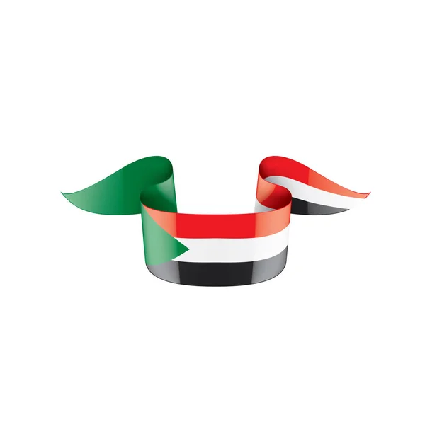 Sudan flag, Vektordarstellung auf weißem Hintergrund — Stockvektor