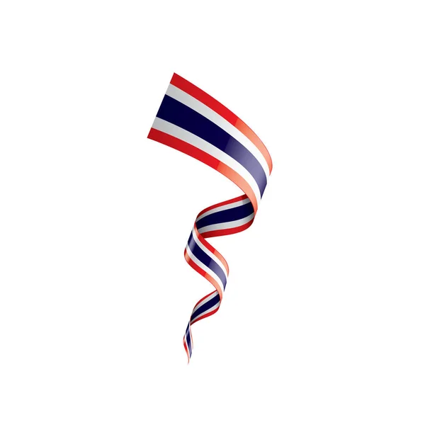 Drapeau Thaïlande, illustration vectorielle sur fond blanc — Image vectorielle