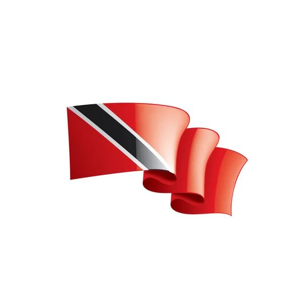 Trinidad ve Tobago bayrağı, beyaz arkaplanda vektör illüstrasyonu — Stok Vektör