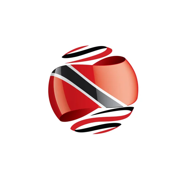 Trinidad a tobago flag, vektorové ilustrace na bílém pozadí — Stockový vektor