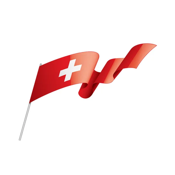 Switzerland flag, vector illustration on a white background — Stock Vector