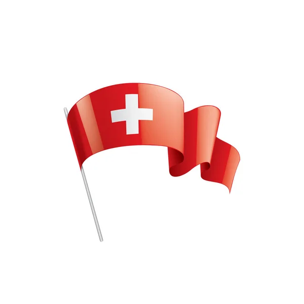 Прапор Швейцарії, зображення на білому тлі — стоковий вектор