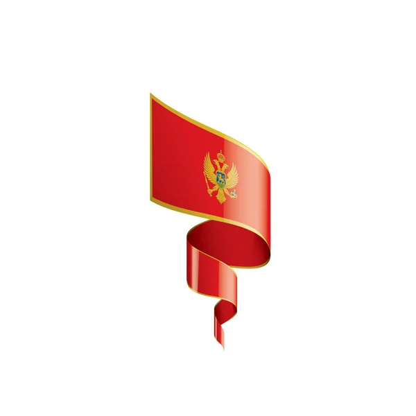 Чорногорський прапор, Векторні ілюстрації на білому тлі — стоковий вектор