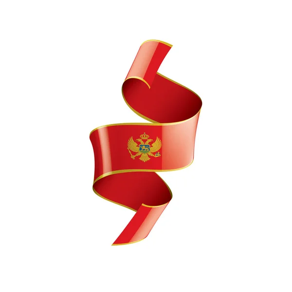 Montenegro flag, vector illustration on a white background — Stock Vector