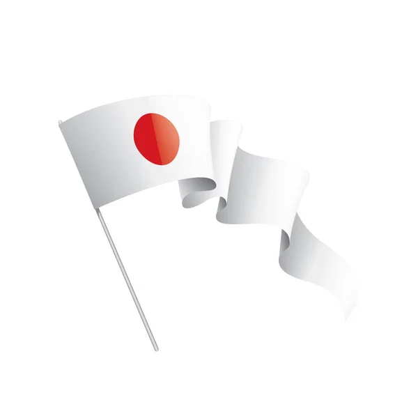 Drapeau du Japon, illustration vectorielle sur fond blanc — Image vectorielle