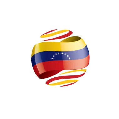 Venezuela bayrak, beyaz bir arka plan üzerinde vektör çizim