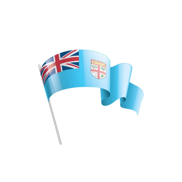 De vlag van Fiji, vectorillustratie op een witte achtergrond — Stockvector