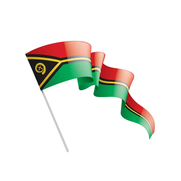 Vanuatu flagga, vektor illustration på en vit bakgrund — Stock vektor