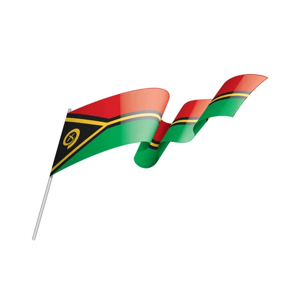 Флаг Вануату, векторная иллюстрация на белом фоне — стоковый вектор