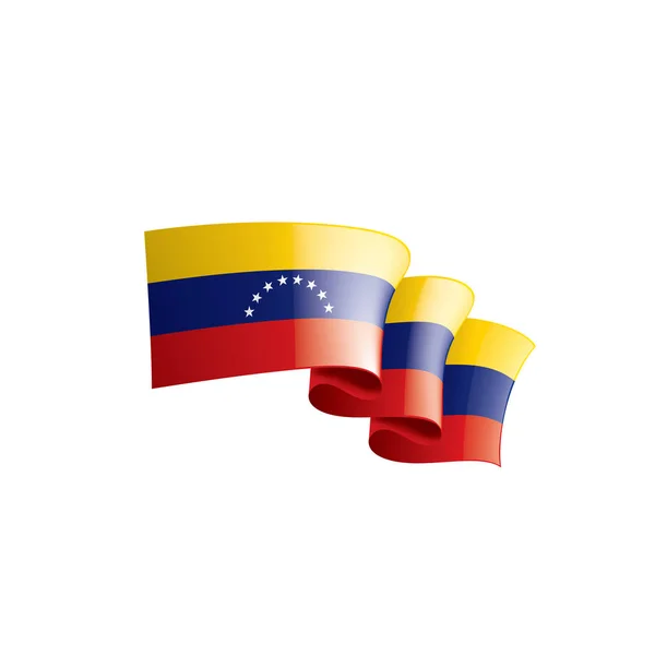 Bandera de Venezuela, ilustración vectorial sobre fondo blanco — Vector de stock