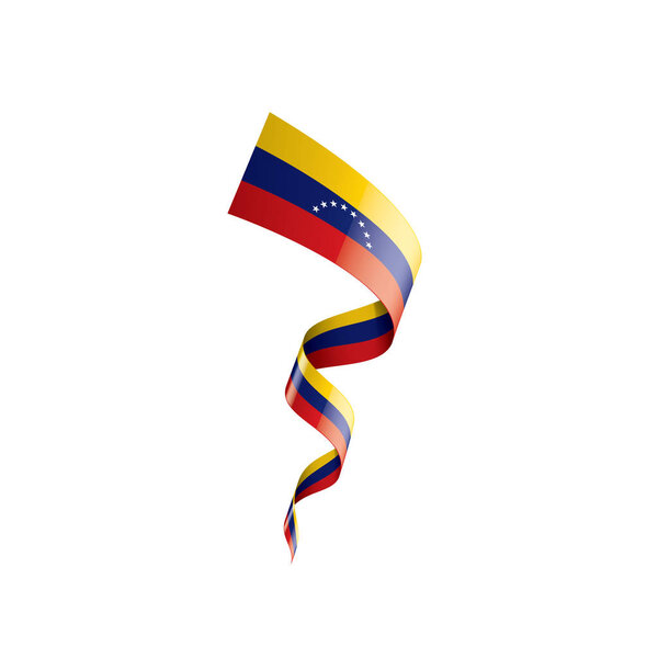 Флаг Венесуэлы, векторная иллюстрация на белом фоне
