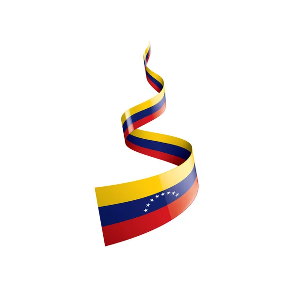 Bandera de Venezuela, ilustración vectorial sobre fondo blanco — Archivo Imágenes Vectoriales
