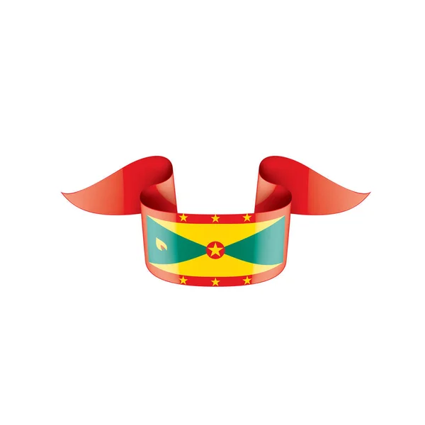 Vlag van Grenada, vectorillustratie op een witte achtergrond — Stockvector