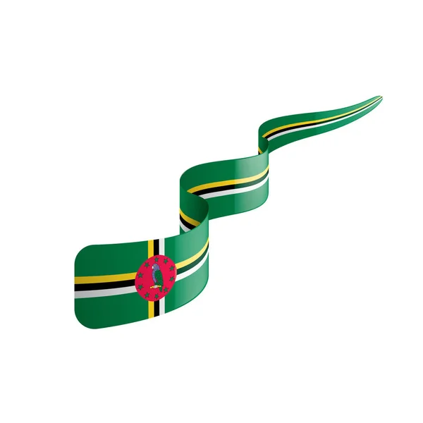 Σημαία Δομινίκα, διανυσματική απεικόνιση σε λευκό φόντο — Διανυσματικό Αρχείο