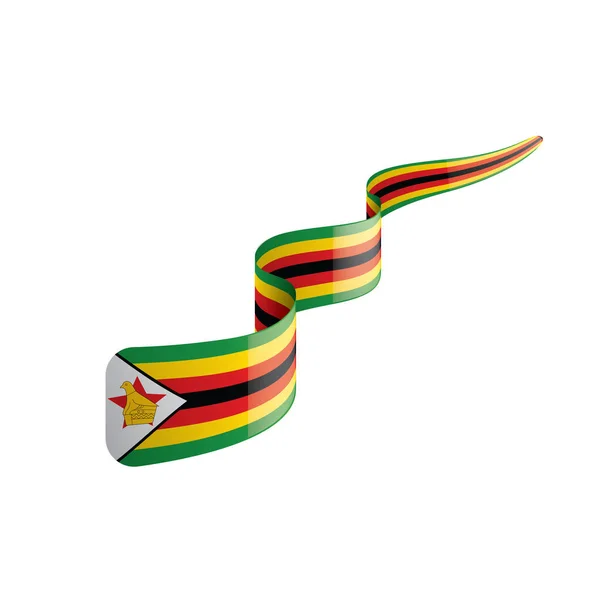 Zimbabwe flagga, vektor illustration på en vit bakgrund — Stock vektor