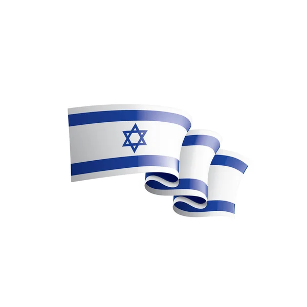 Bandeira de Israel, ilustração vetorial sobre um fundo branco — Vetor de Stock