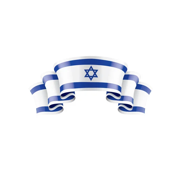 Israel vlag, vector illustratie op een witte achtergrond — Stockvector