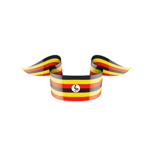 Uganda flagga, vektor illustration på en vit bakgrund — Stock vektor