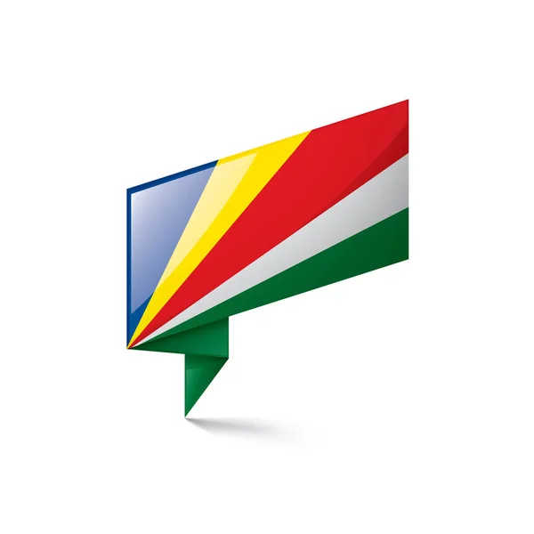 Bandera de Seychelles, ilustración vectorial sobre fondo blanco — Vector de stock