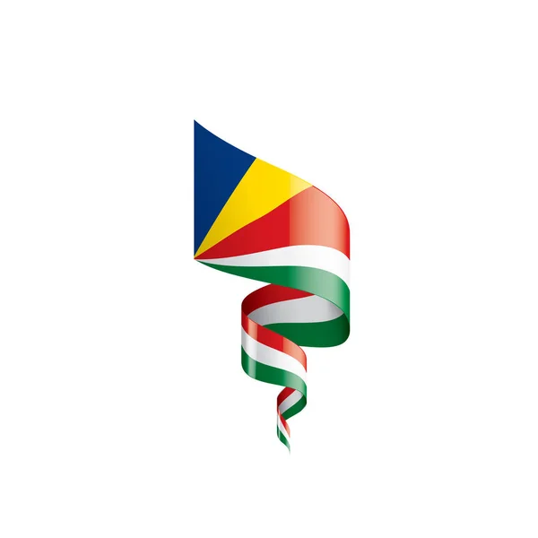 Flagge der Seychellen, Vektorabbildung auf weißem Hintergrund — Stockvektor