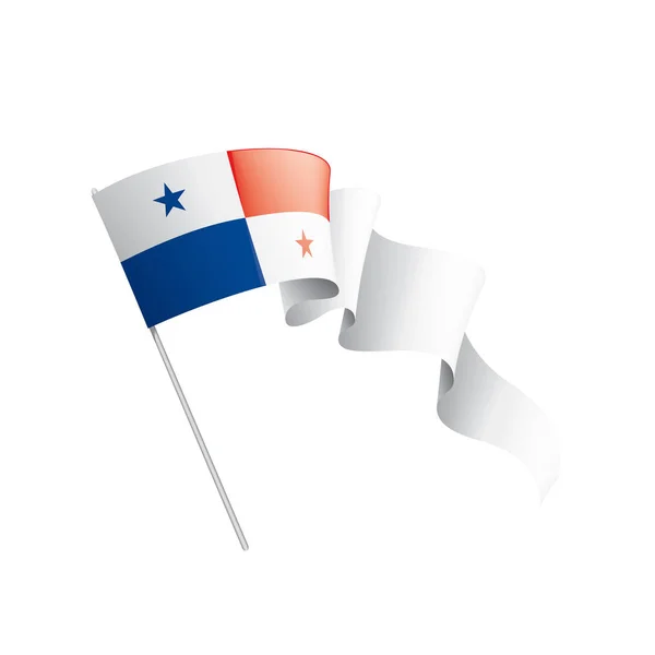 Bandera de Panamá, ilustración vectorial sobre fondo blanco — Archivo Imágenes Vectoriales