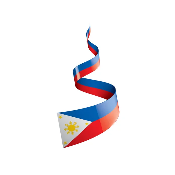 Filipíny vlajka, vektorové ilustrace na bílém pozadí — Stockový vektor